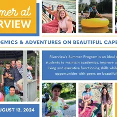 Summer at Riverview offers programs for three different age groups: Middle School, ages 11-15; High School, ages 14-19; and the Transition Program, GROW (Getting Ready for the Outside World) which serves ages 17-21.⁠
⁠
Whether opting for summer only or an introduction to the school year, the Middle and High School Summer Program is designed to maintain academics, build independent living skills, executive function skills, and provide social opportunities with peers. ⁠
⁠
During the summer, the Transition Program (GROW) is designed to teach vocational, independent living, and social skills while reinforcing academics. GROW students must be enrolled for the following school year in order to participate in the Summer Program.⁠
⁠
For more information and to see if your child fits the Riverview student profile visit echis.net/admissions or contact the admissions office at admissions@echis.net or by calling 508-888-0489 x206